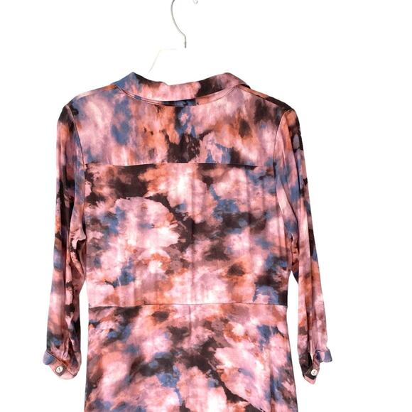 Dolan Anthropologie Cora Oink Gray Button Down Midi Shirtdress size large - Picture 6 of 10